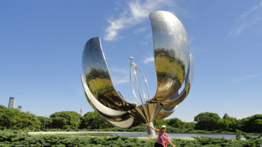 Flor metalica em Buenos Aires na Argentina