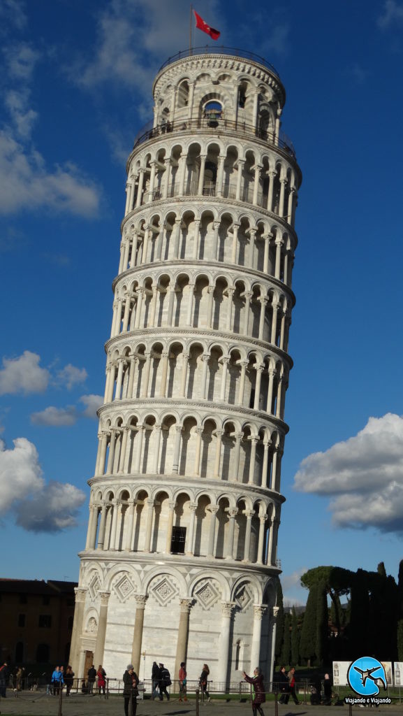 Torre de Pisa ou Leaning Tower of Pisa na Itália
