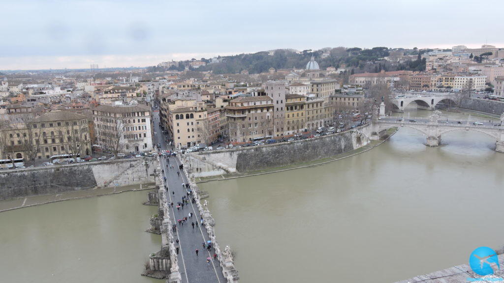 Vista aérea da cidade de Roma na Itália