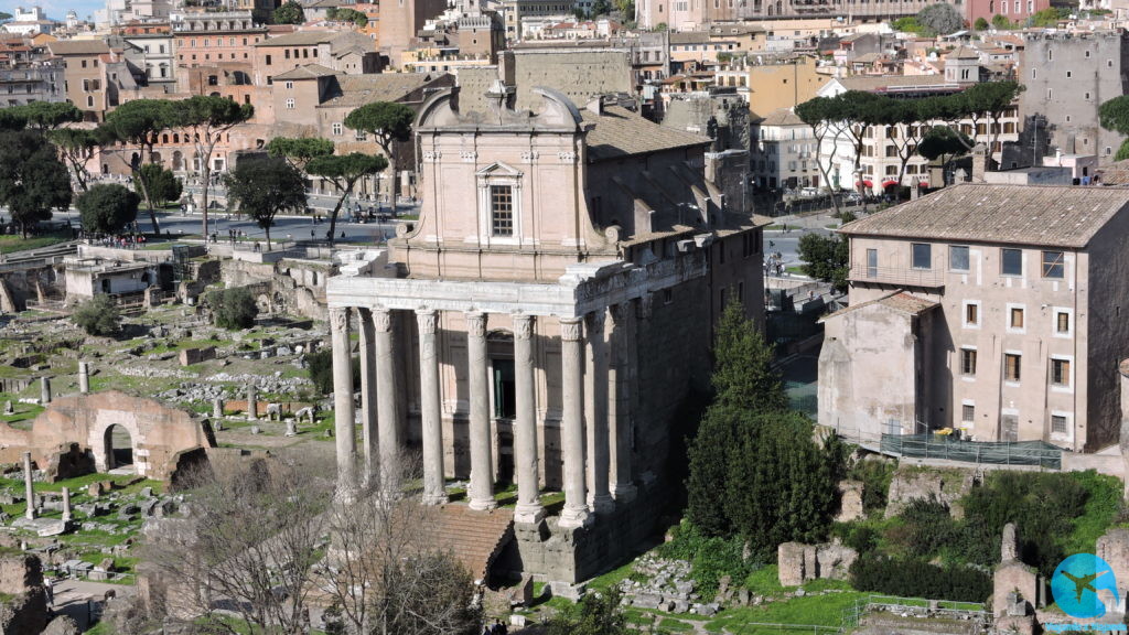 Roma Fórum Romano no centro da cidade ruínas