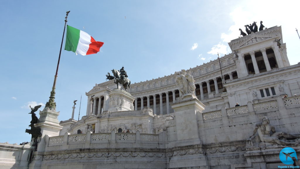 Piazza Venezia em Roma na Itália