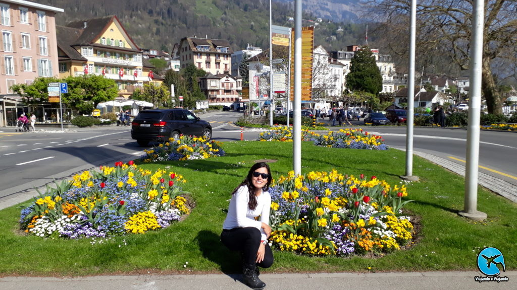 A linda cidade de Weggis na Suíça
