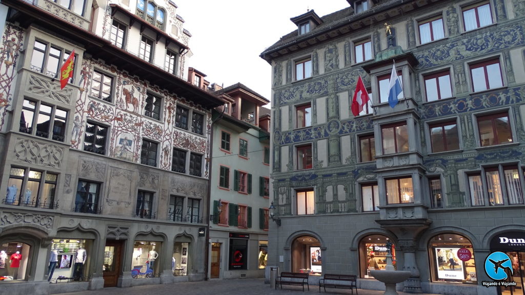 Passeio pelo centro de Lucerna na Suíça