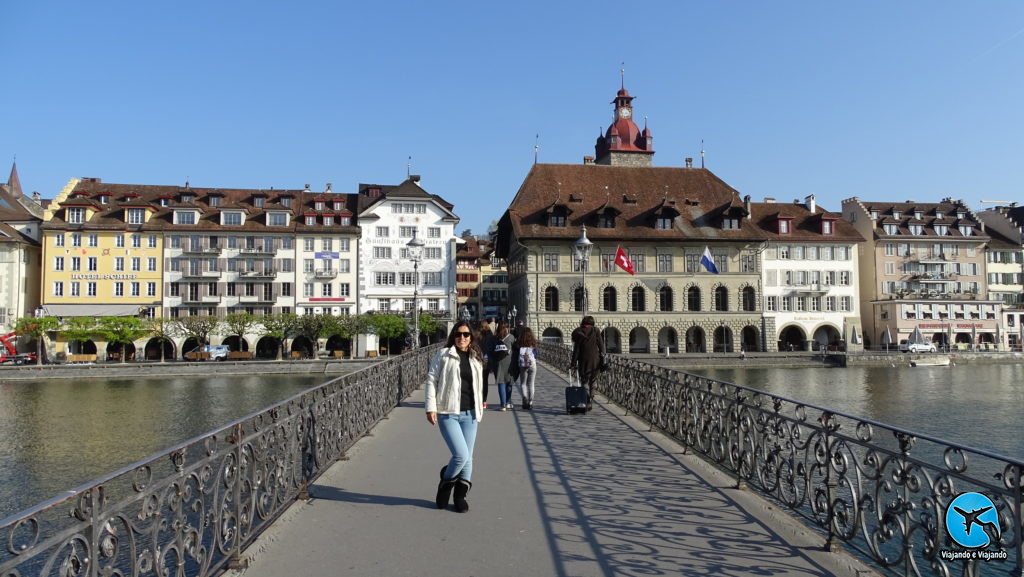 Passeio pelo centro de Lucerna na Suíça