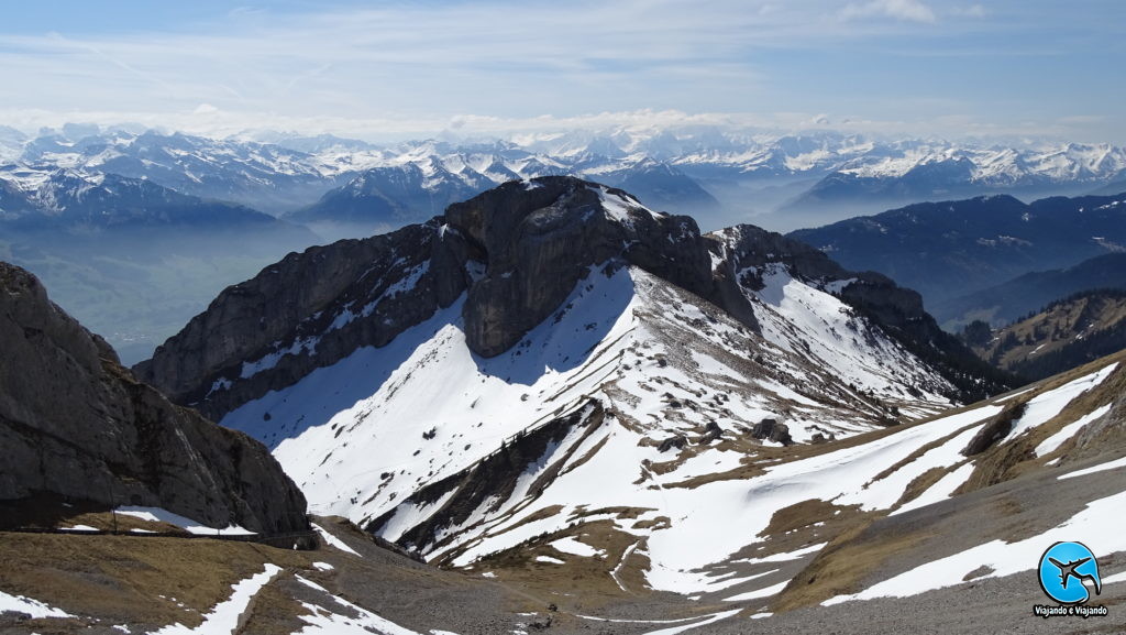 Vista do Monte Pilatus em Lucerna