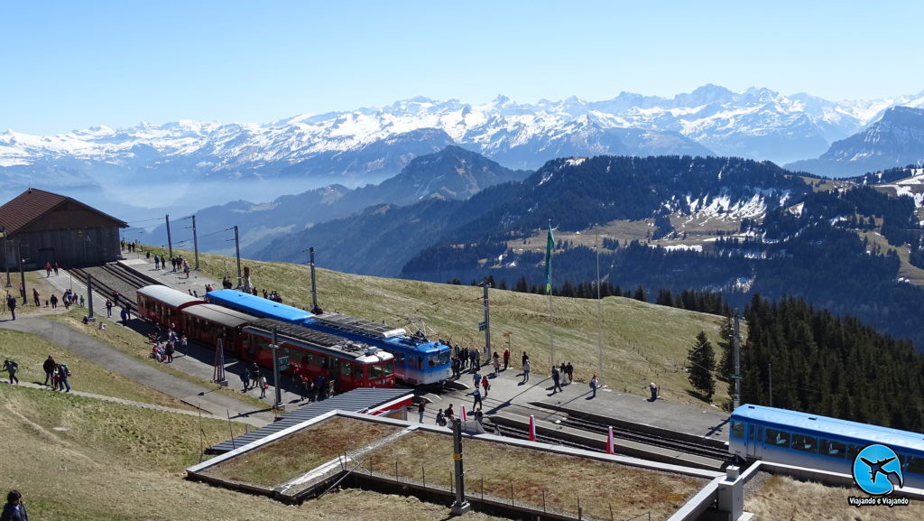 Estação Rigi Kulm no Monte Rigi em Lucerna na Suíça