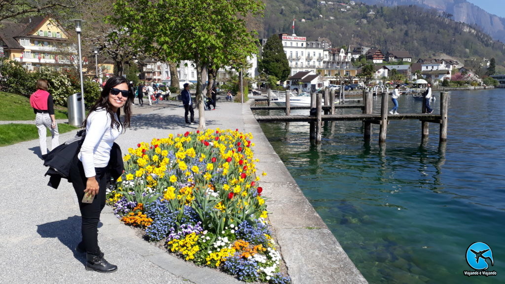 Orla de Weggis passeio de barco no Lago Lucerna em Luzern Lake