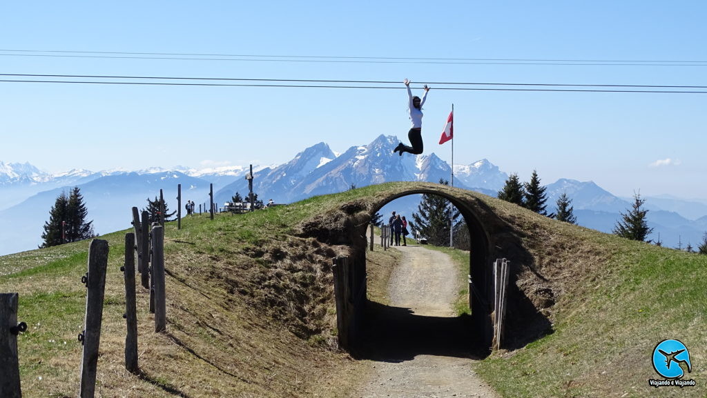 Trilha no Monte Rigi na Suíça