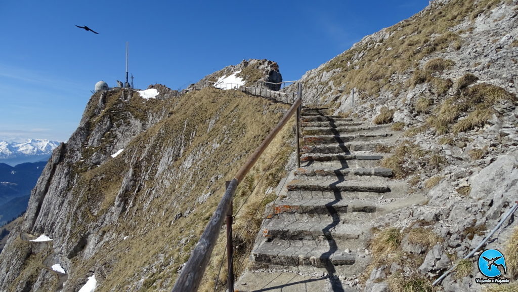 Trilha Hike Trail no Monte Pilatus em Lucerna na Suíça Luzern Switzerland