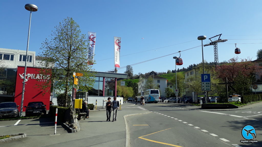 Estação Station do Monte Pilatus em Lucerna