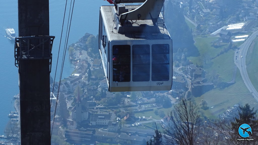 Teleférico de Rigi Kaltbad para Weggis na Suíça