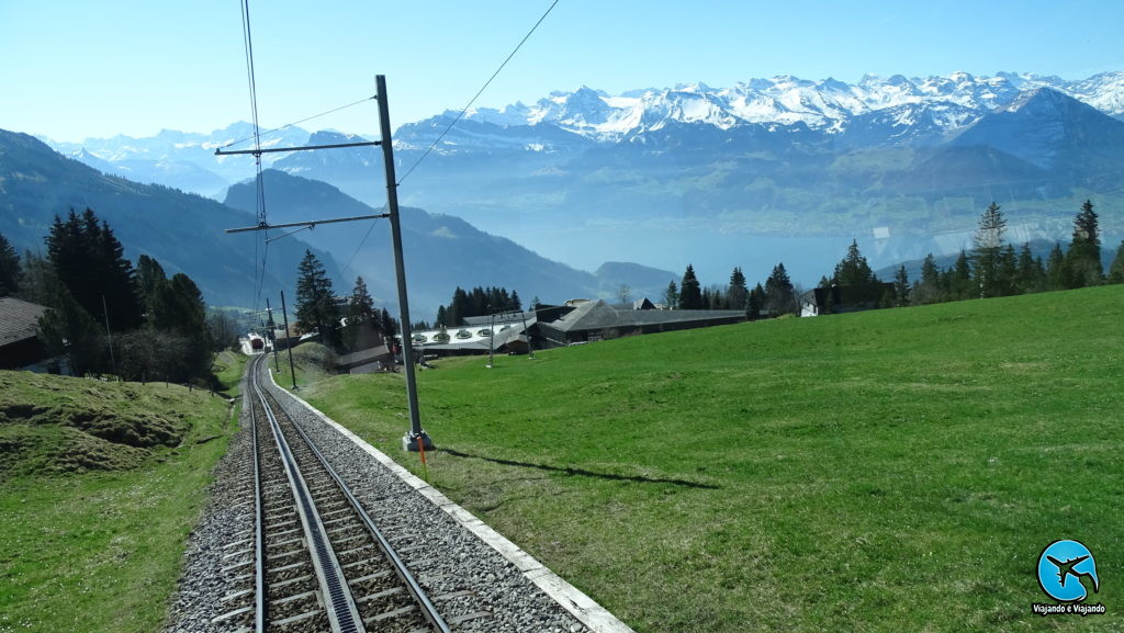 Paisagem view do trem Rigi Montain