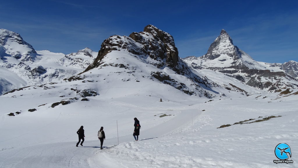 Trilha ski em Zermatt Matterhorn Suíça