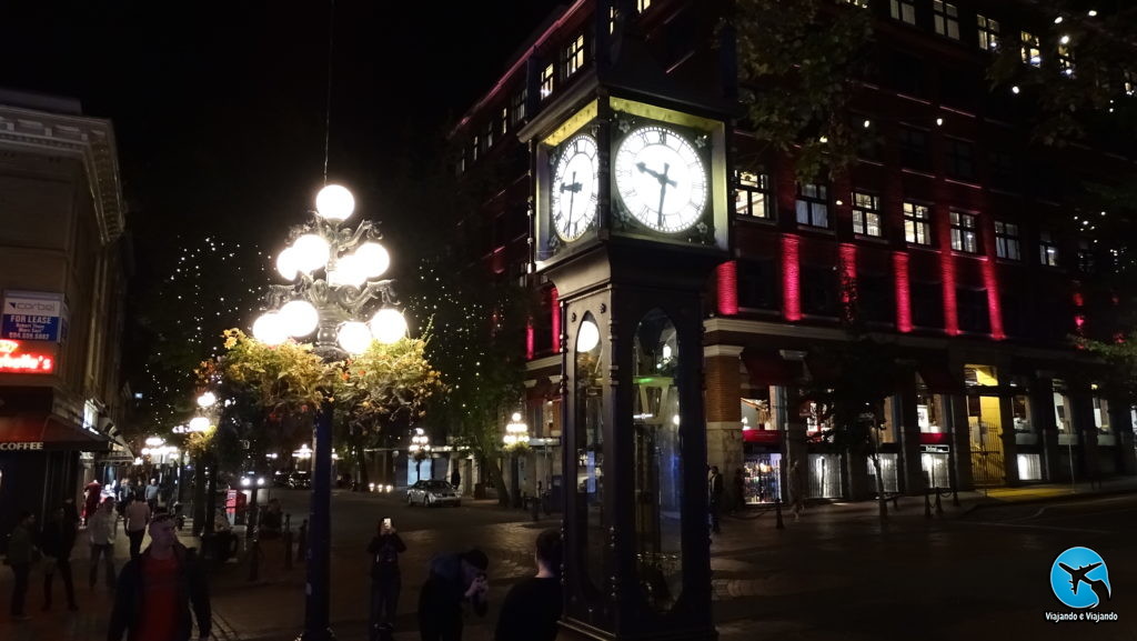 Gastown in Vancouver Steamclock night