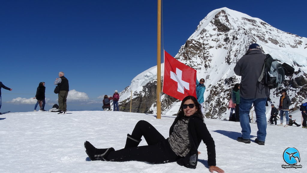 Platô Jungfrau Suíça Interlaken Bandeira