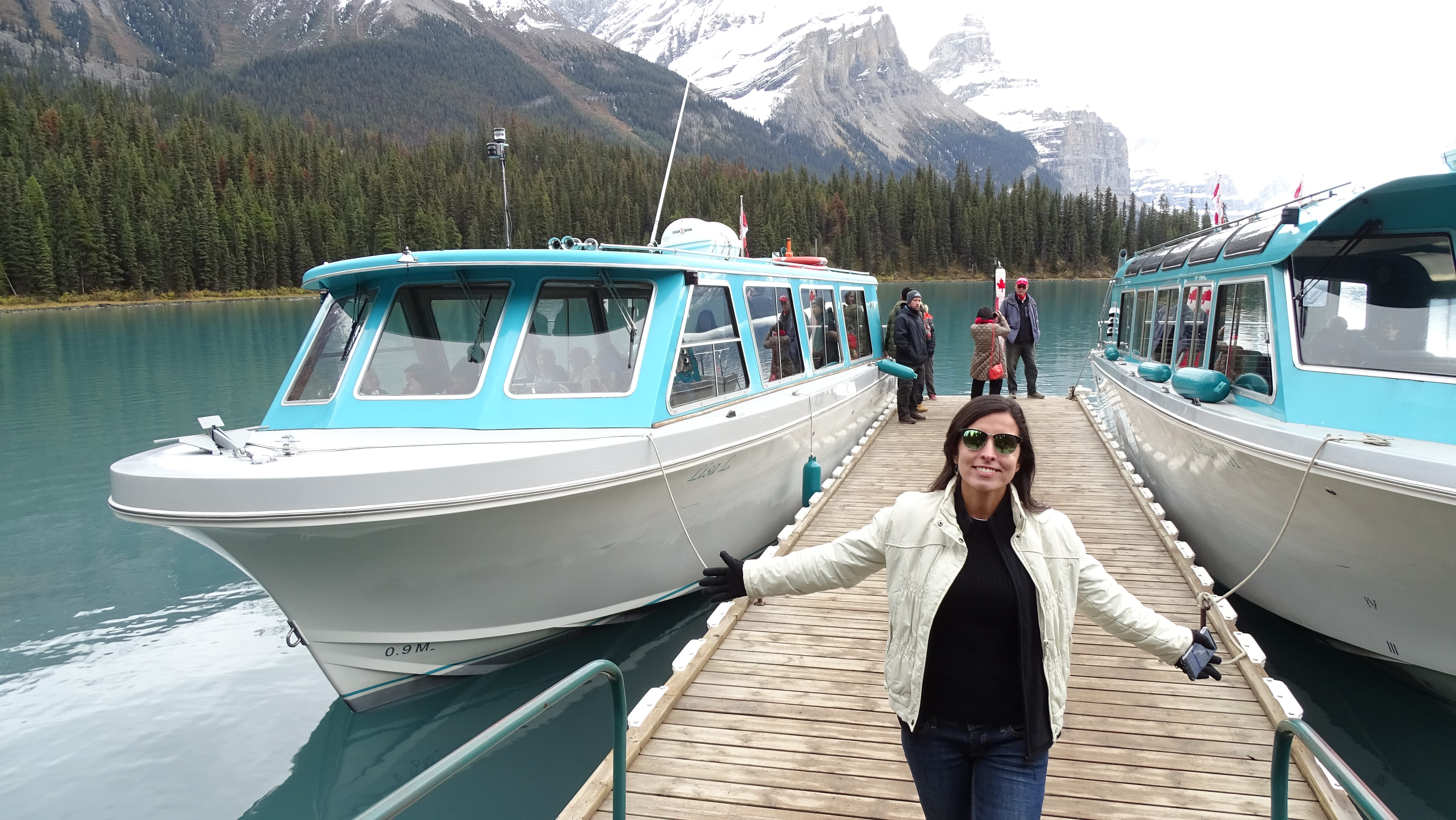 Passeio de barco no maligne lake em Jasper Canada boat tour